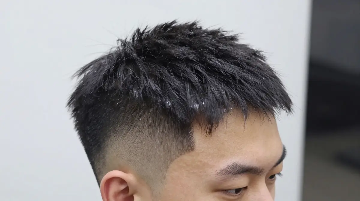 Mid Fade with Natural Textured Top