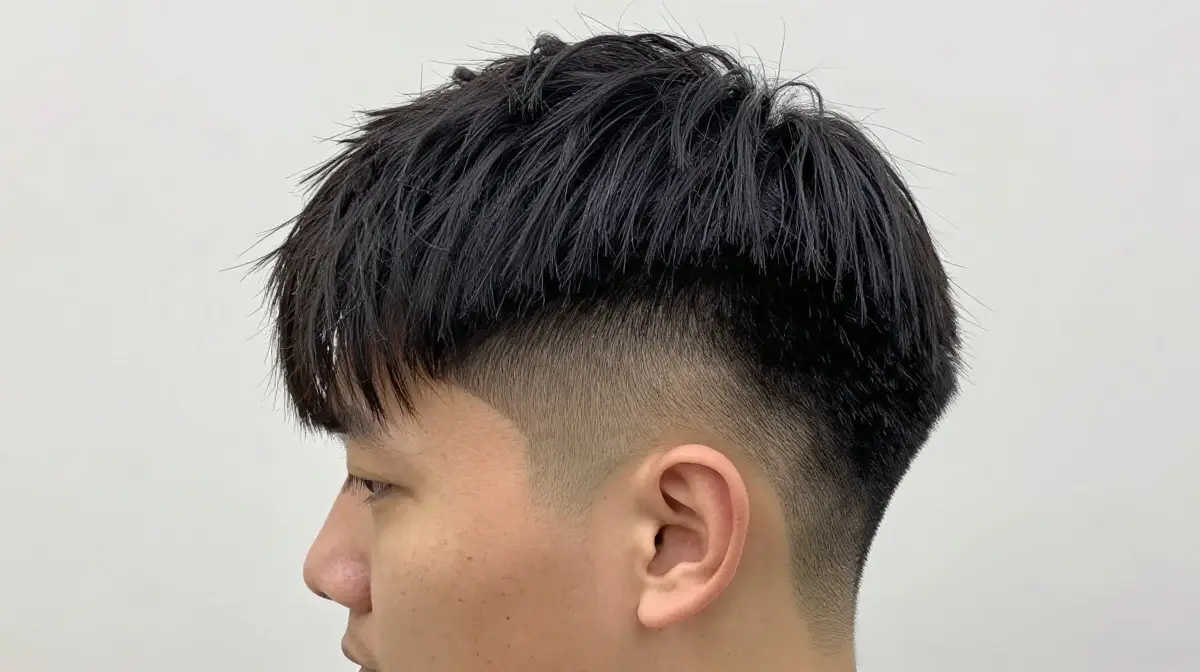 Mid Fade with Textured Fringe