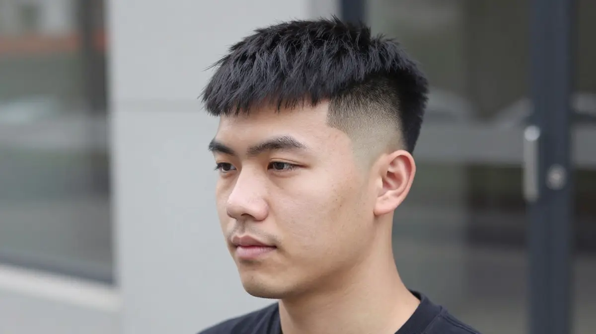 Mid Fade with Textured Fringe