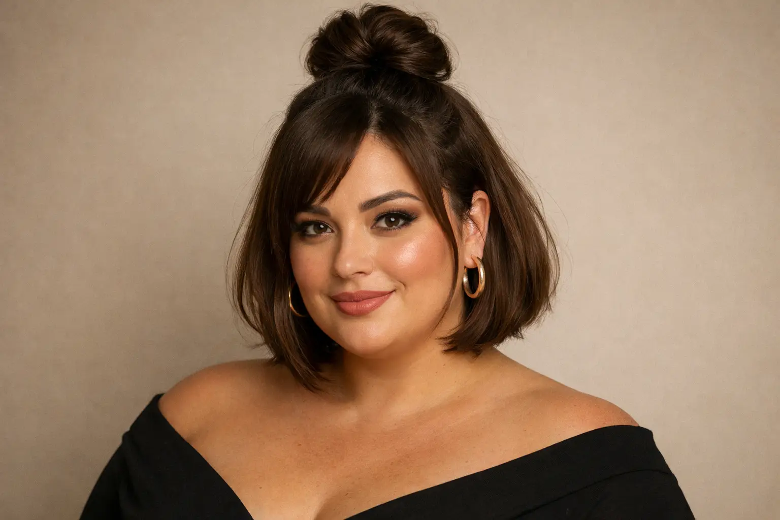 Midi Bob with Top Knot