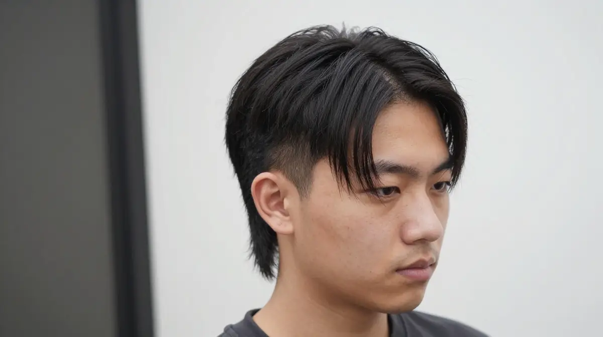 Modern Mullet with Middle Part
