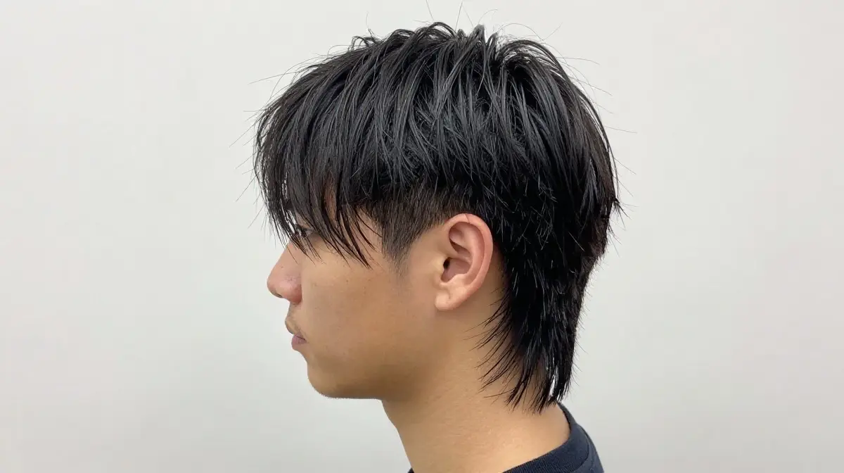 Mullet with Textured Fringe
