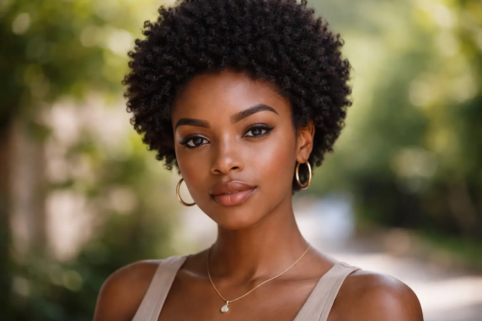 Natural Afro Short Style