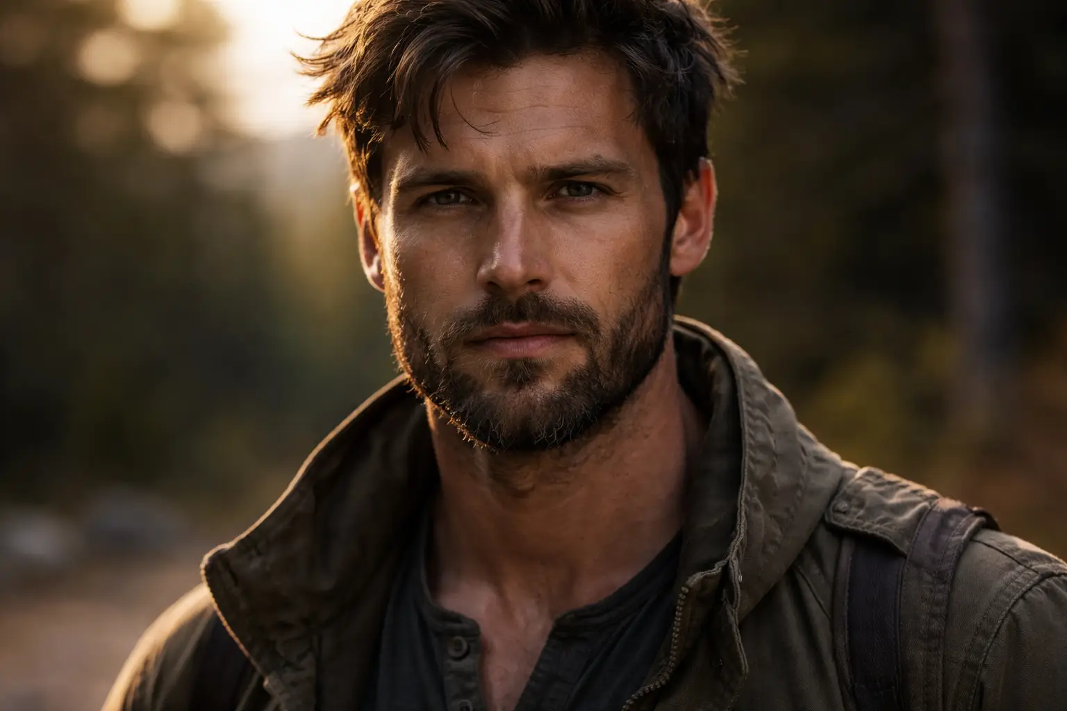 Natural Beard for Rugged Look