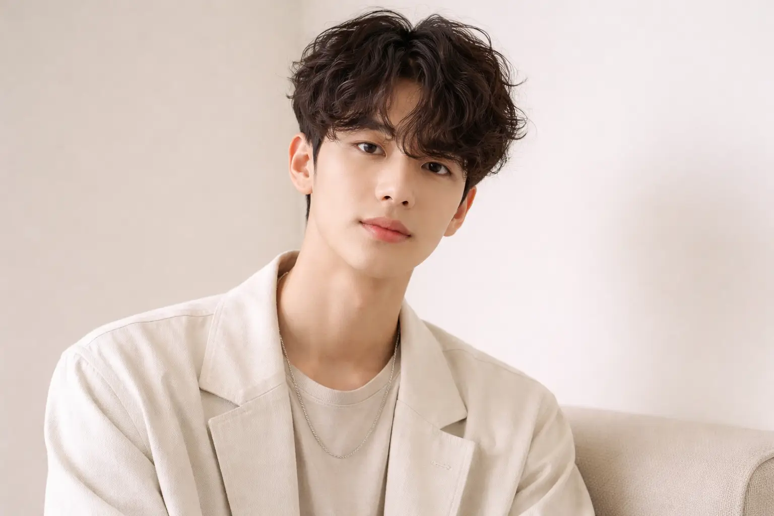 Permed Korean Hairstyle