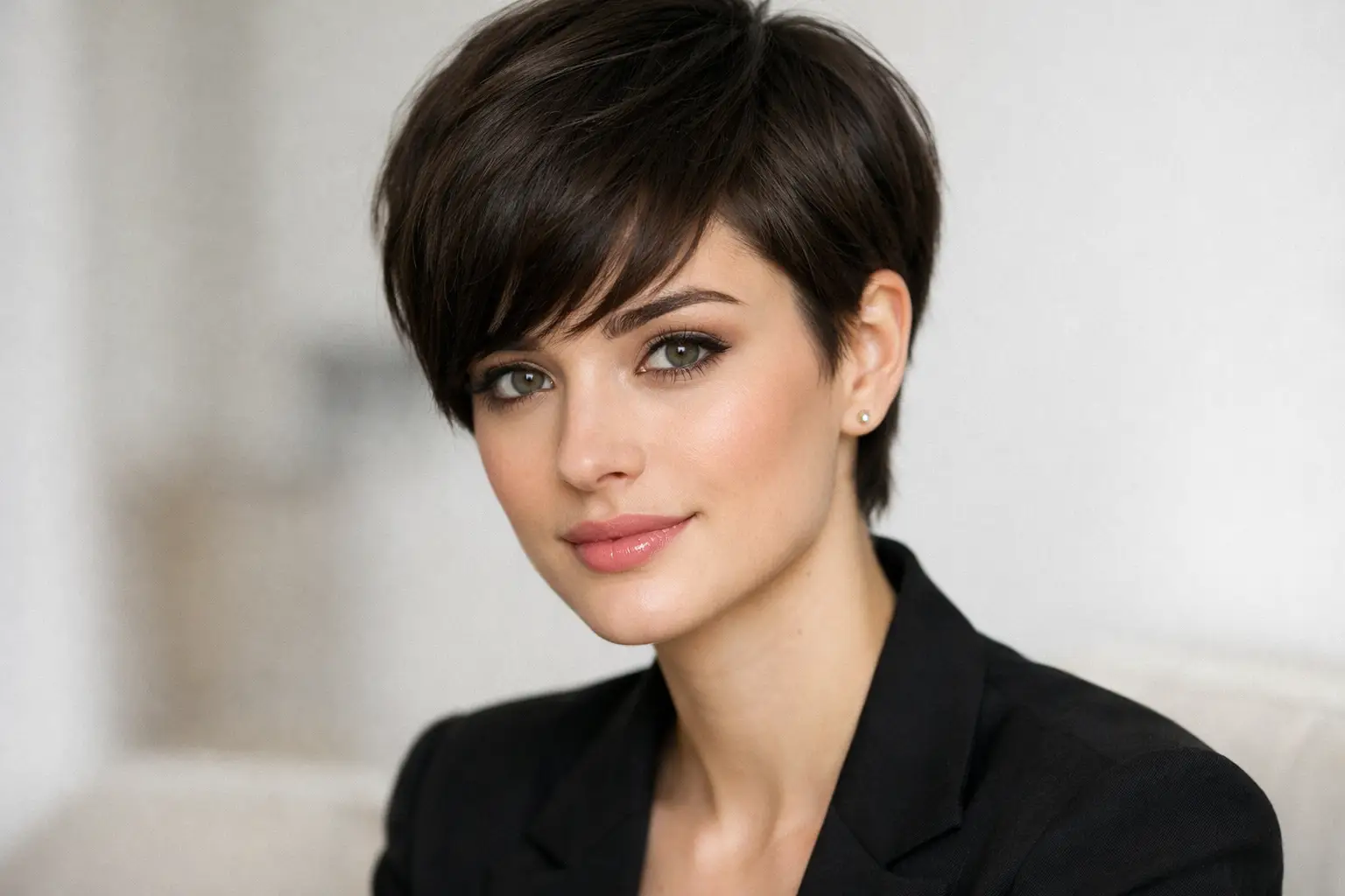 Pixie Cut with Side Bangs