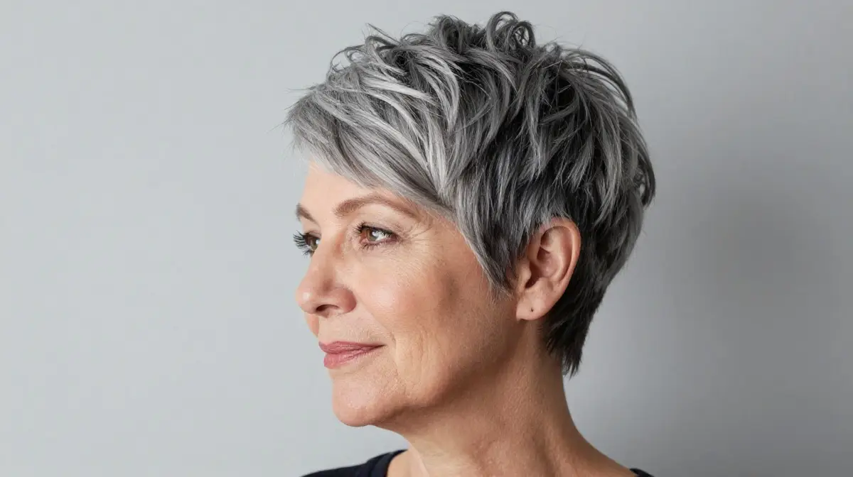 Pixie with Natural Gray and Texture