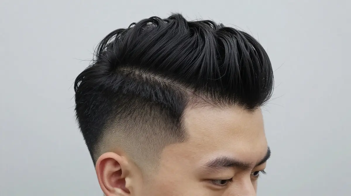 Pompadour with Mid Fade