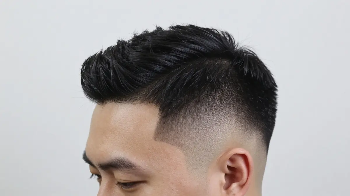 Shadow Fade with Textured Comb Over