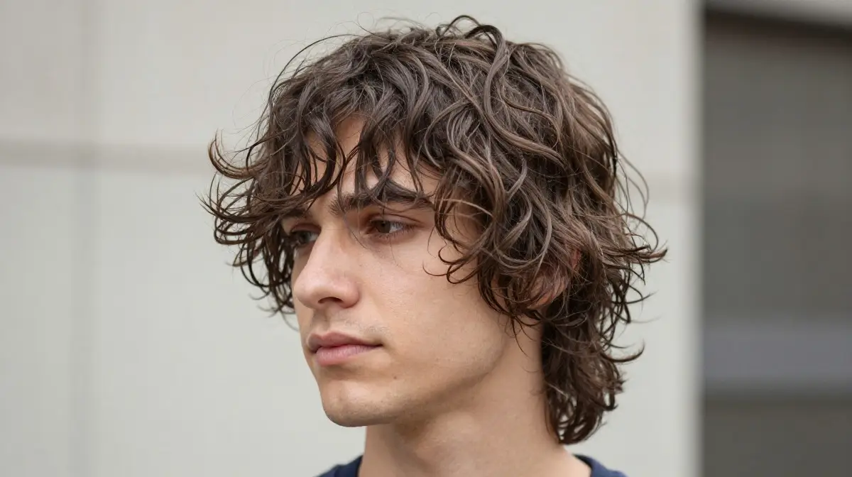 Shaggy Subtle Mullet for Wavy Hair