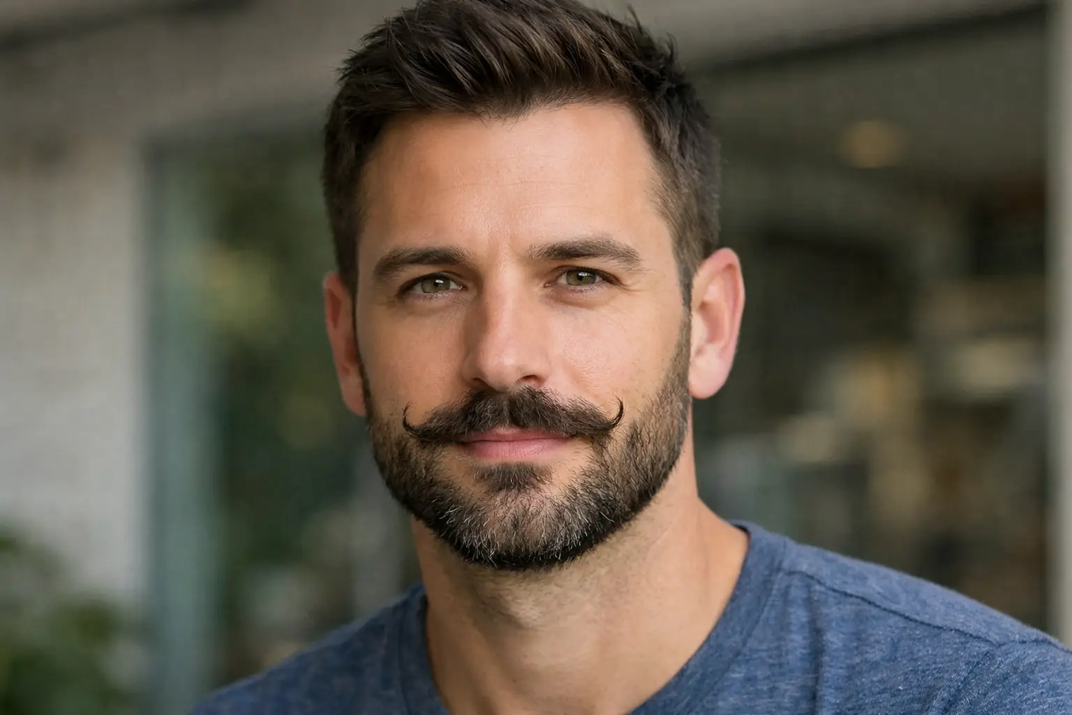 Short Beard with Mustache Combo