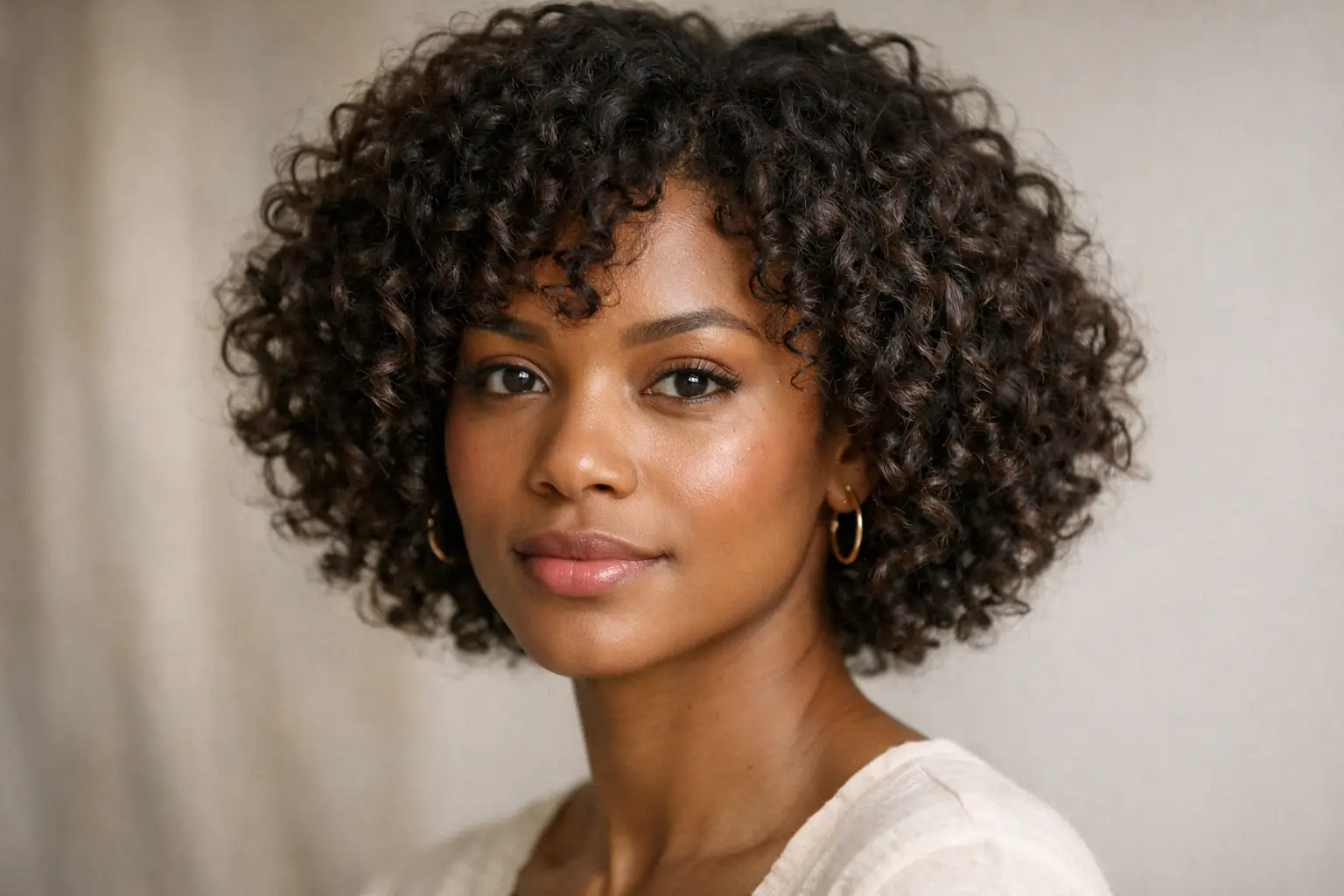 Short Curly Bob for Natural Texture