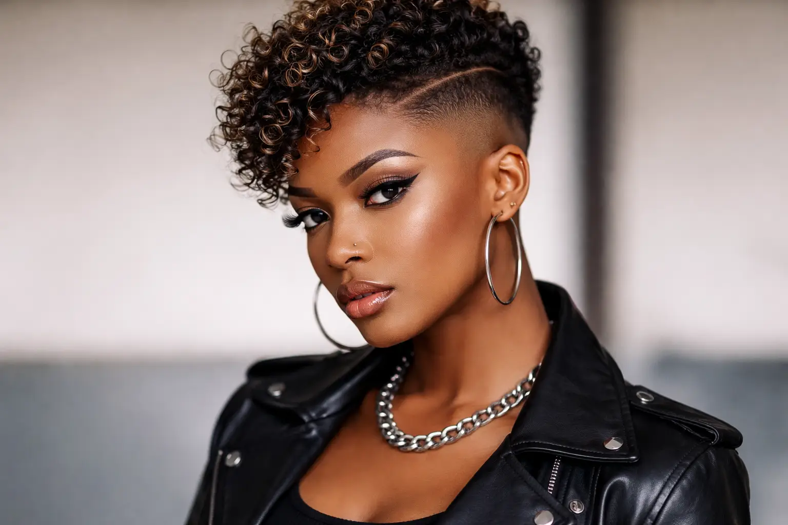 Short Curly with Undercut