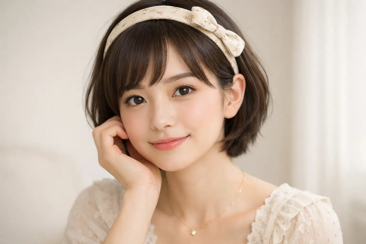 Short Hair with Headband