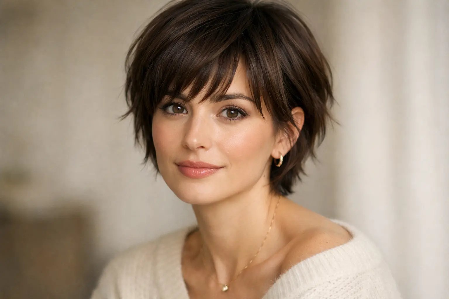 Short Hair with Layered Fringe