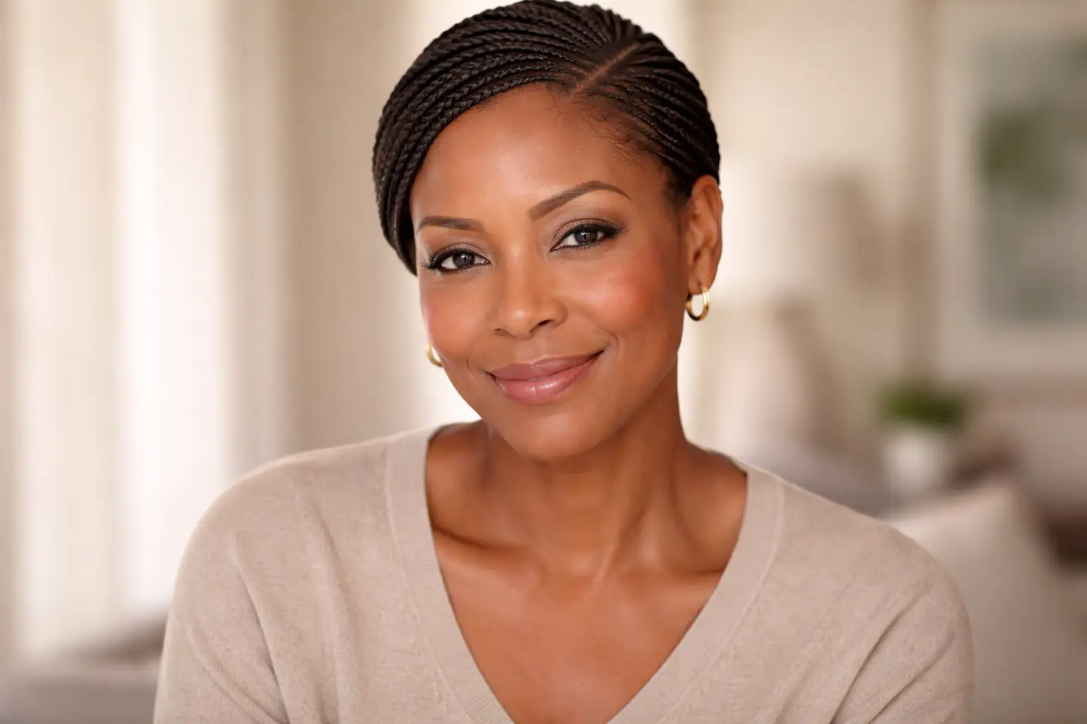 Short Natural Braided Style for Comfort