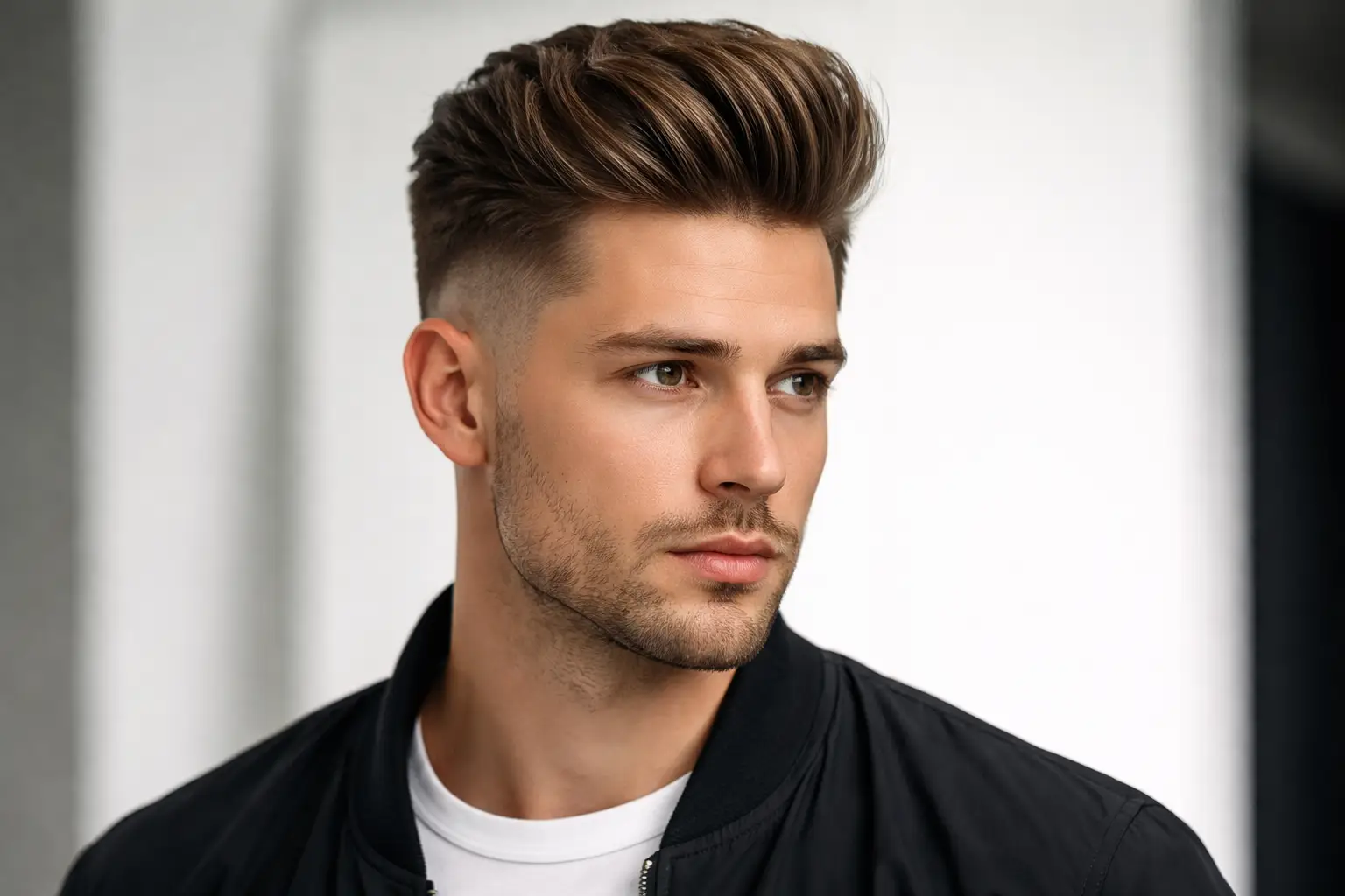 Short Pompadour Style