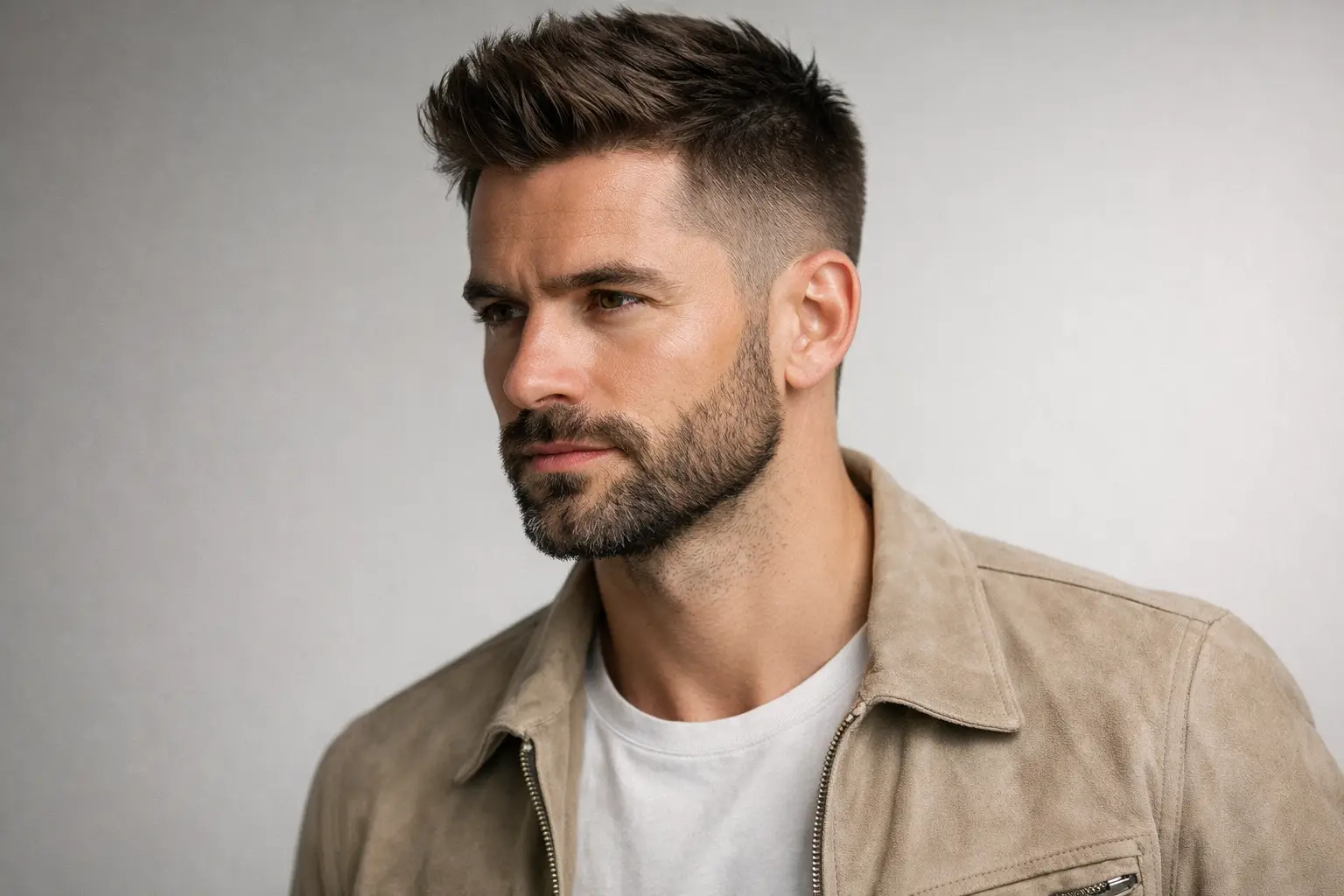 Short Textured Beard Style