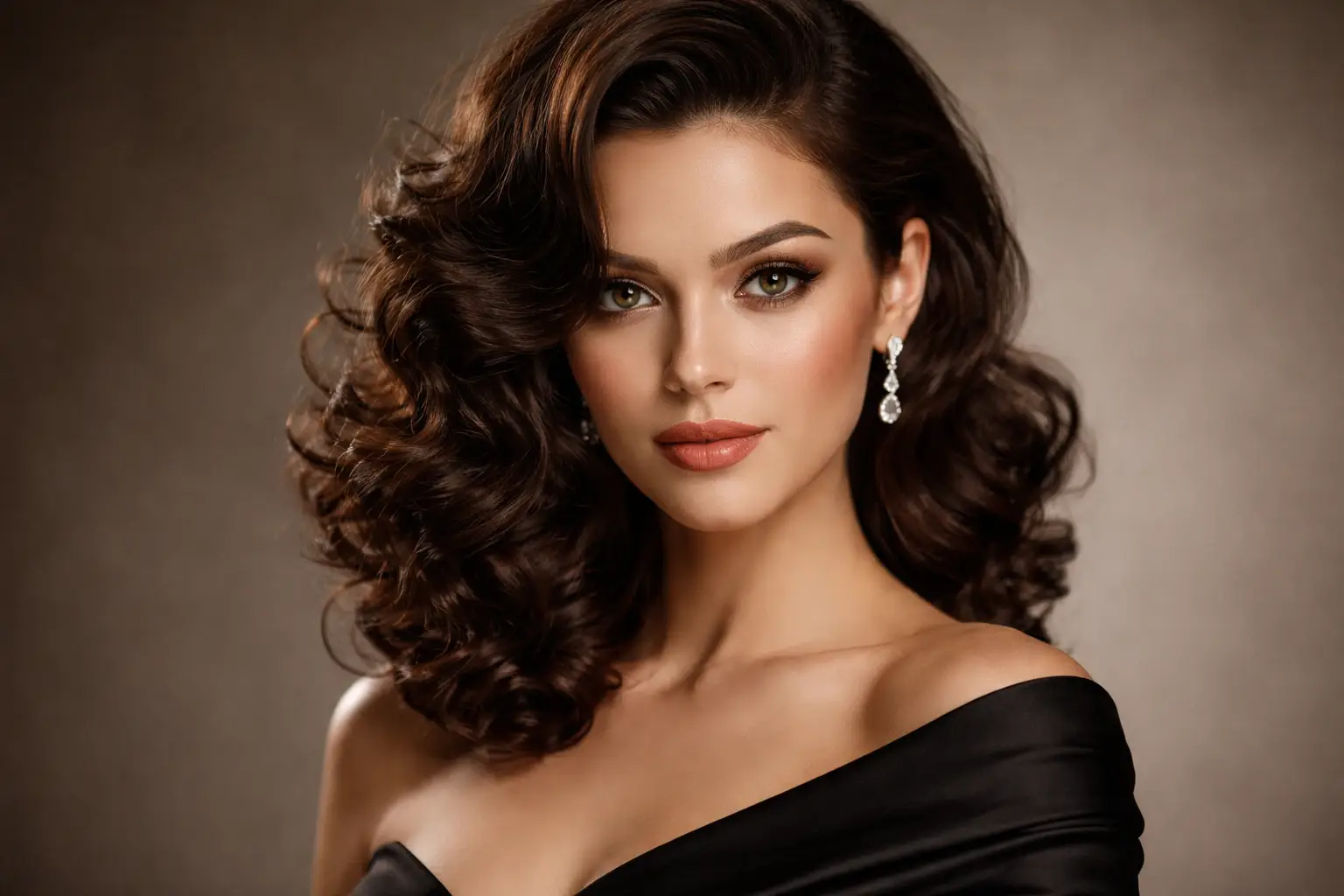 Side Part Curly Style