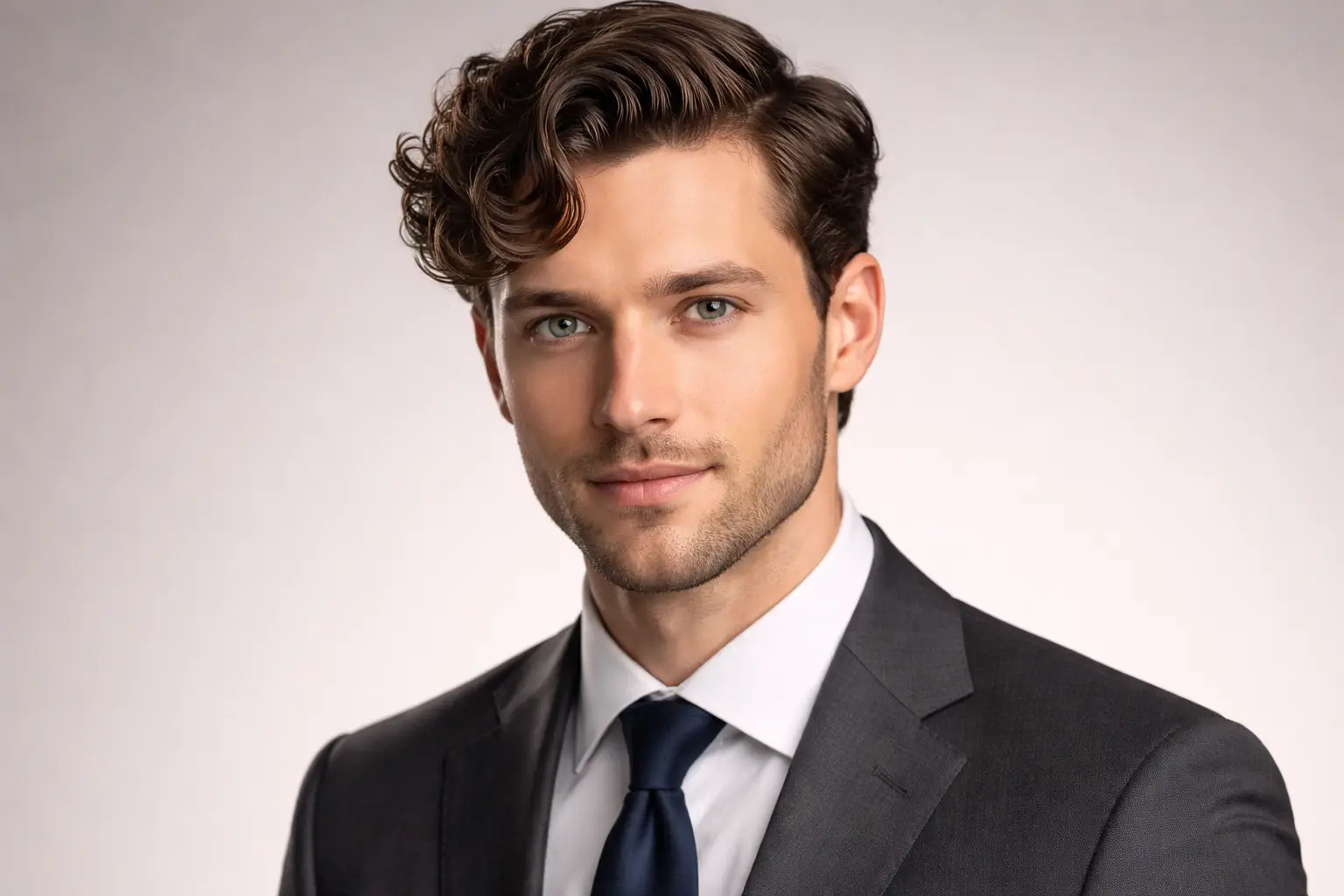 Side Part Curly Style