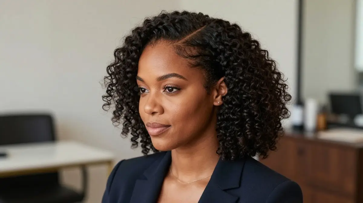 Side Part Natural Hair