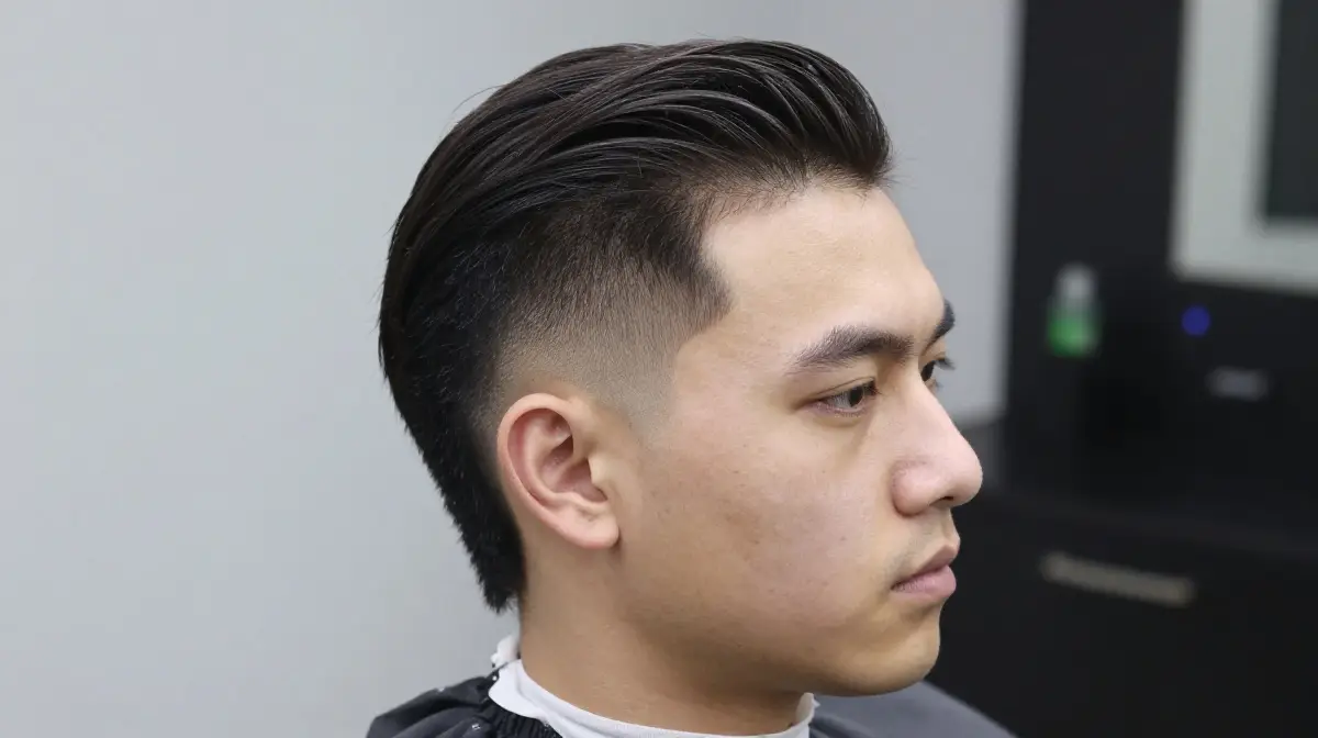 Side Part Subtle Mullet