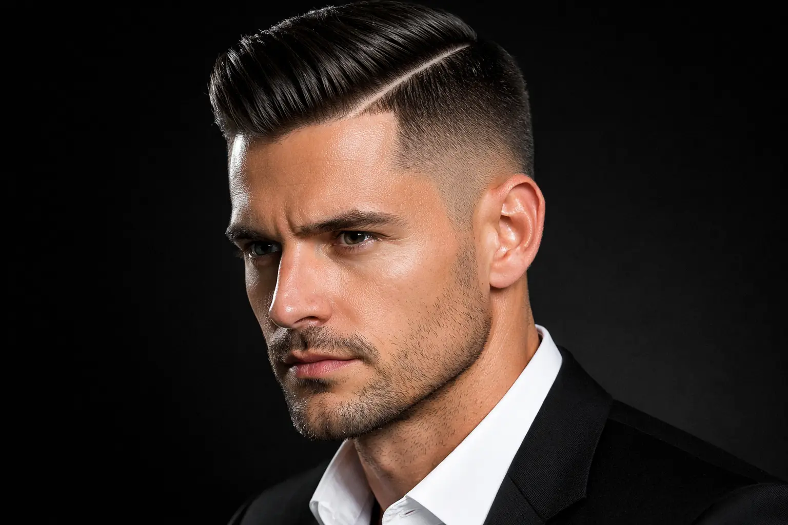 Side Part with Hard Part Line