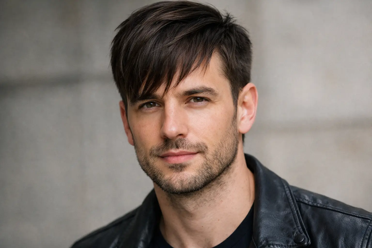 Side Part with Medium Length Fringe