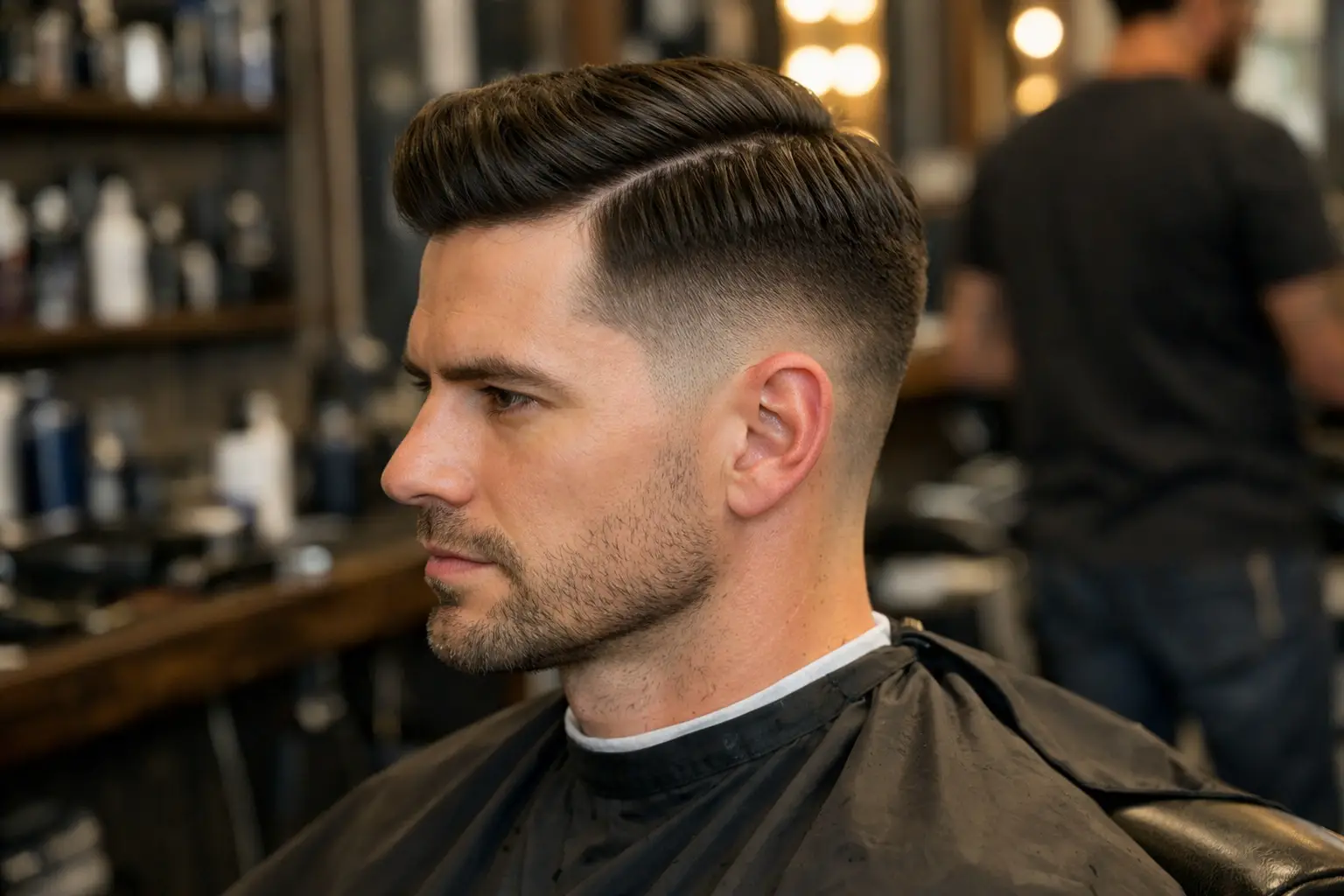 Side Part with Taper Fade