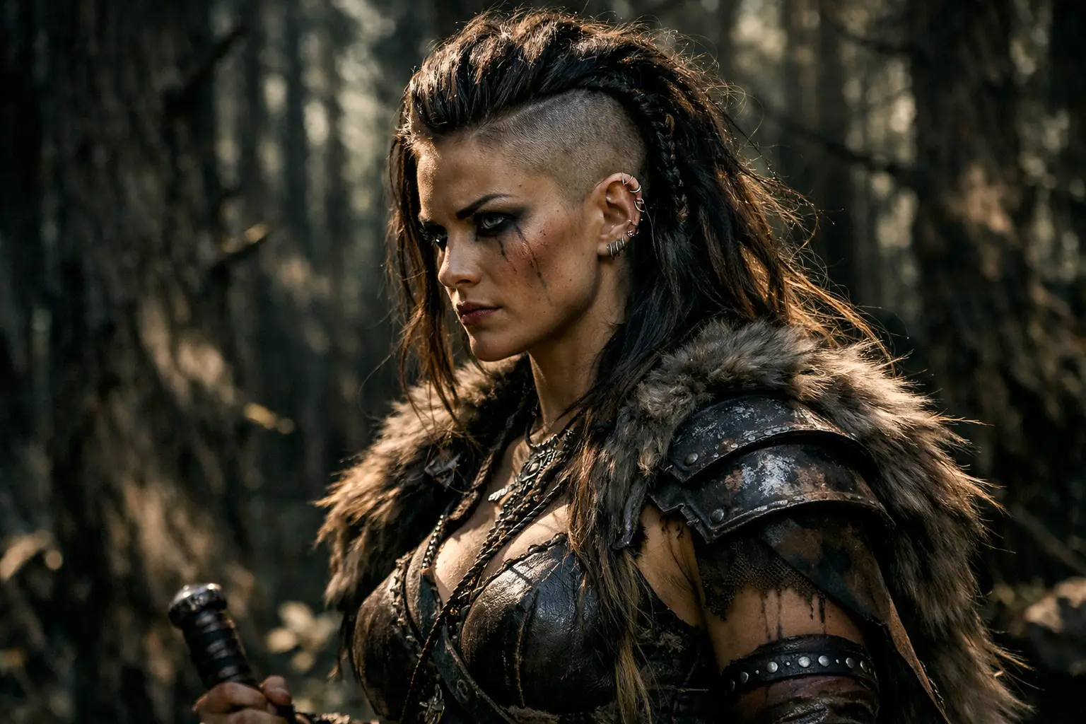 Side Shaved Viking Hairstyle