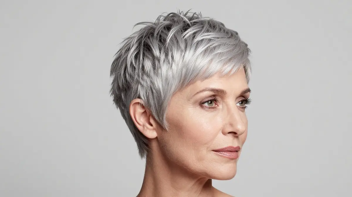Silver Pixie Cut