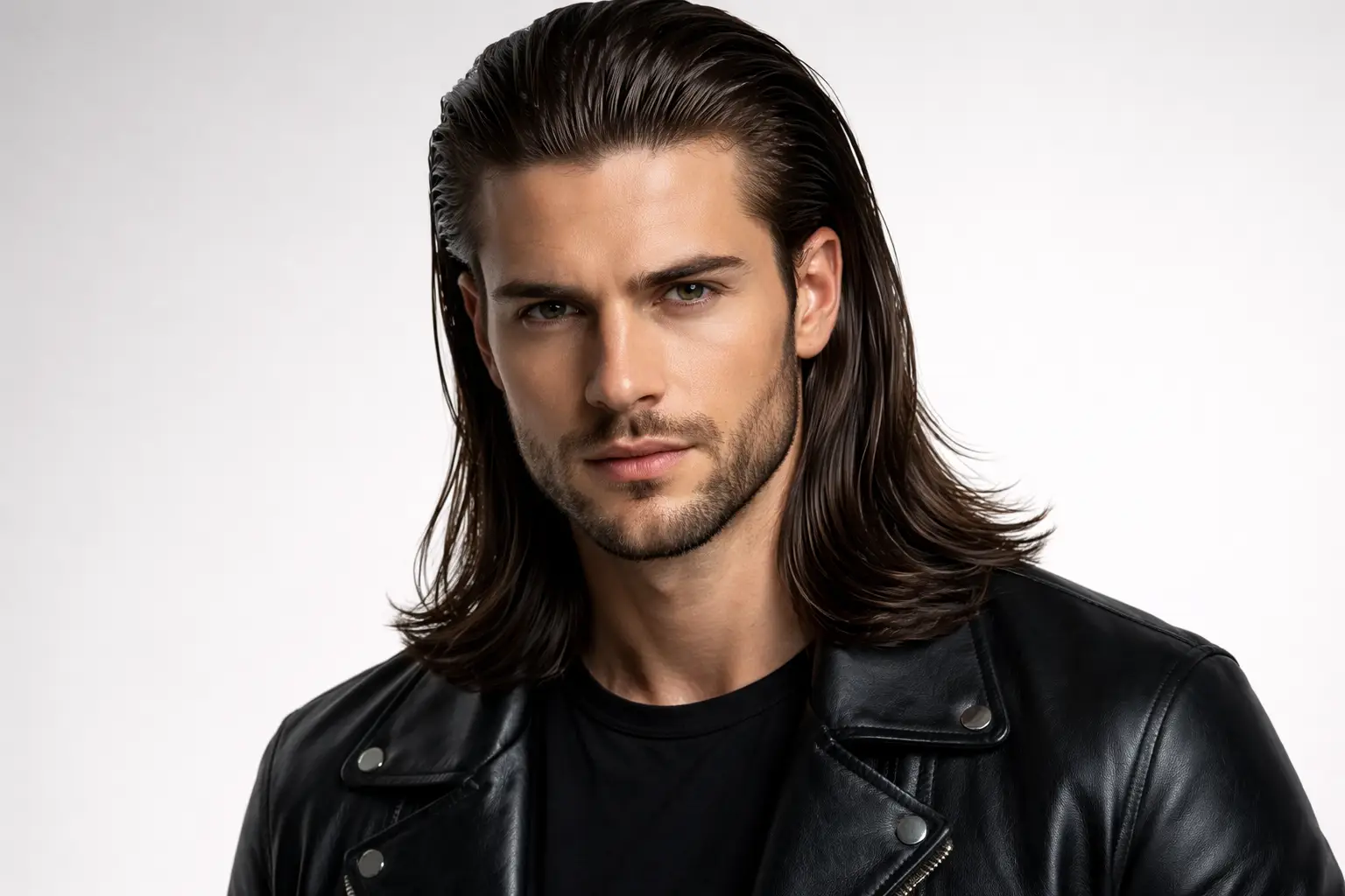 Slick Back Long Hair