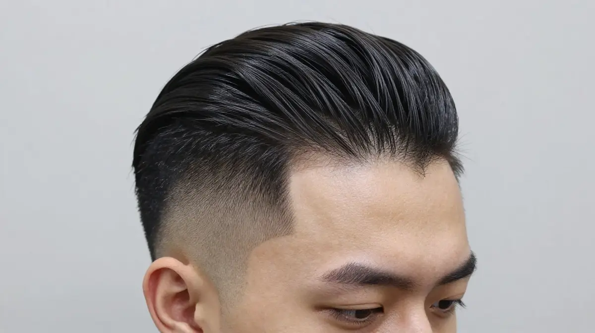 Slick Back with Mid Fade