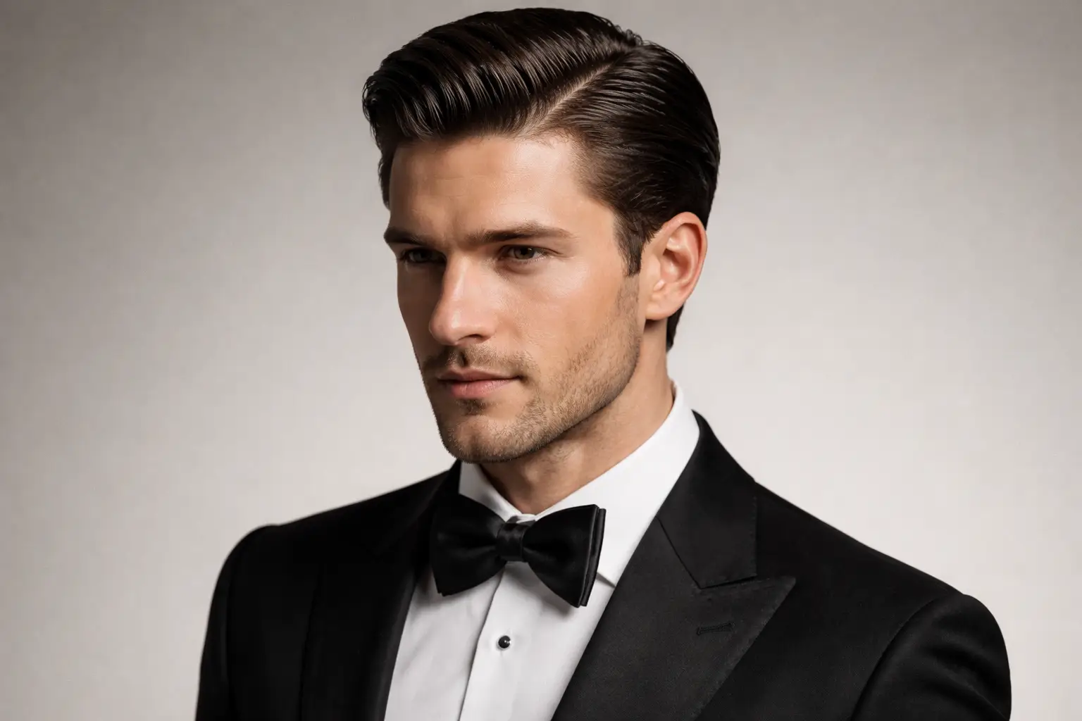 Slicked Back Side Part