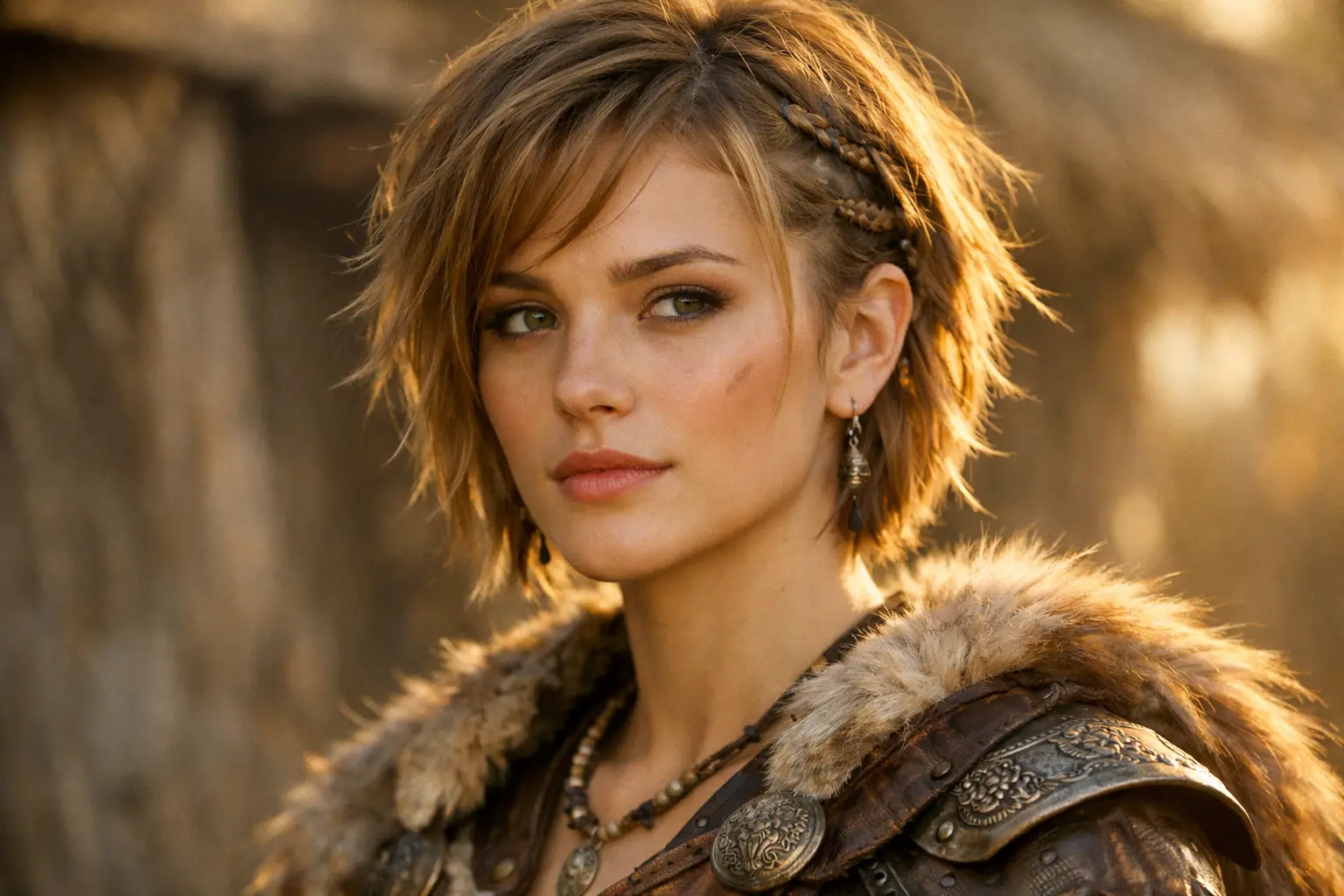 Soft Feminine Viking Short Cut