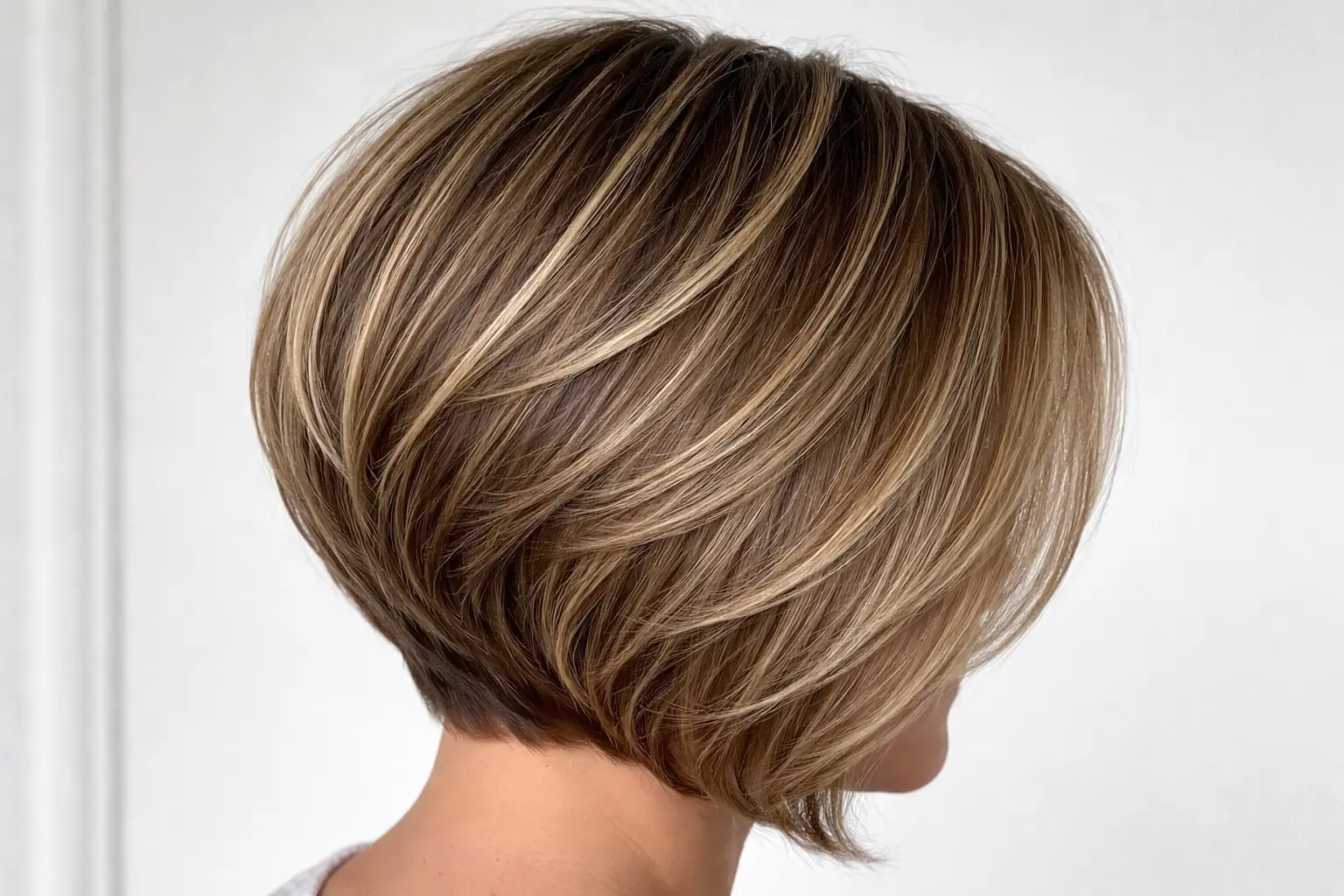 Stacked Bob with Highlights