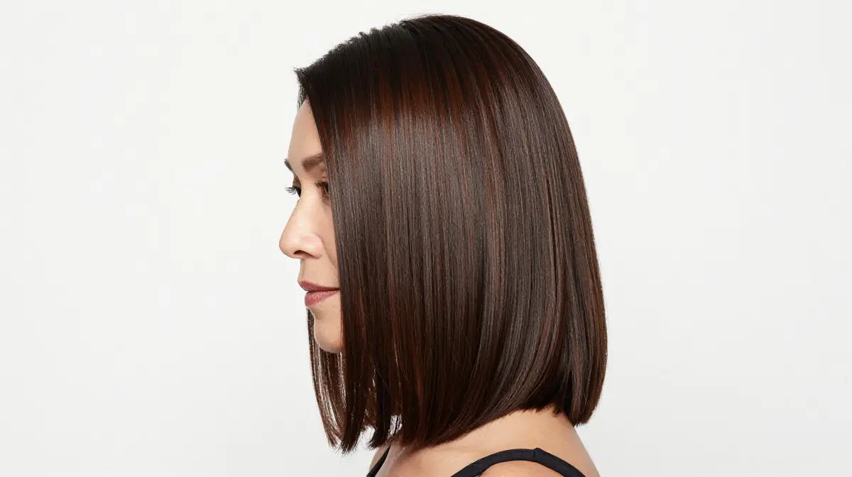 Straight and Sleek Shoulder Length Cut