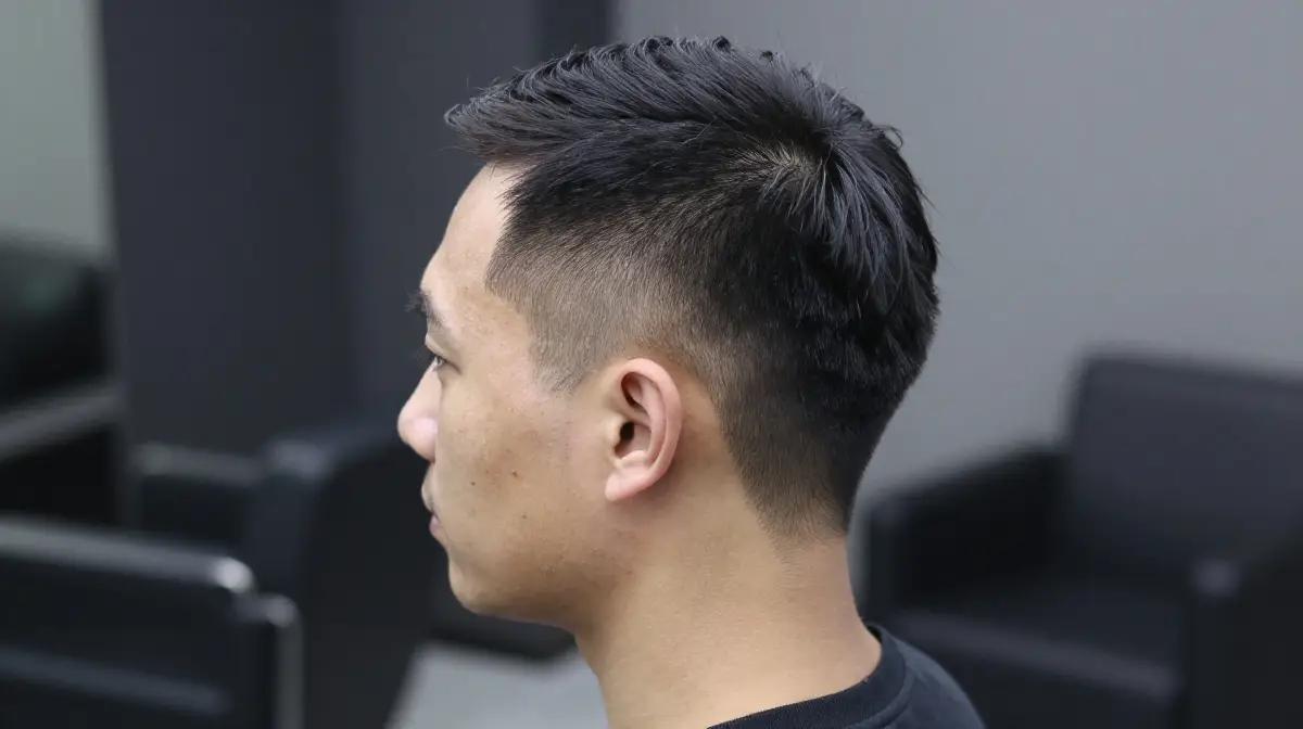 Subtle Mullet with Blunt Back
