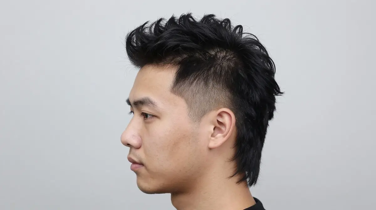 Subtle Mullet with Quiff Top