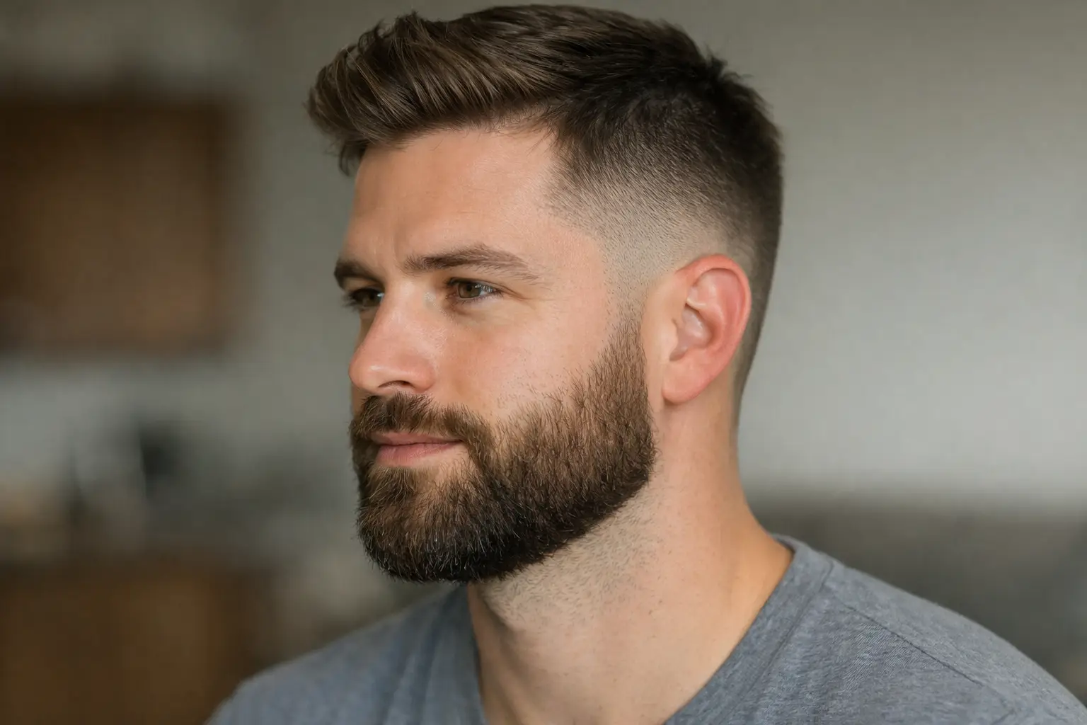 Taper Fade with Natural Beard