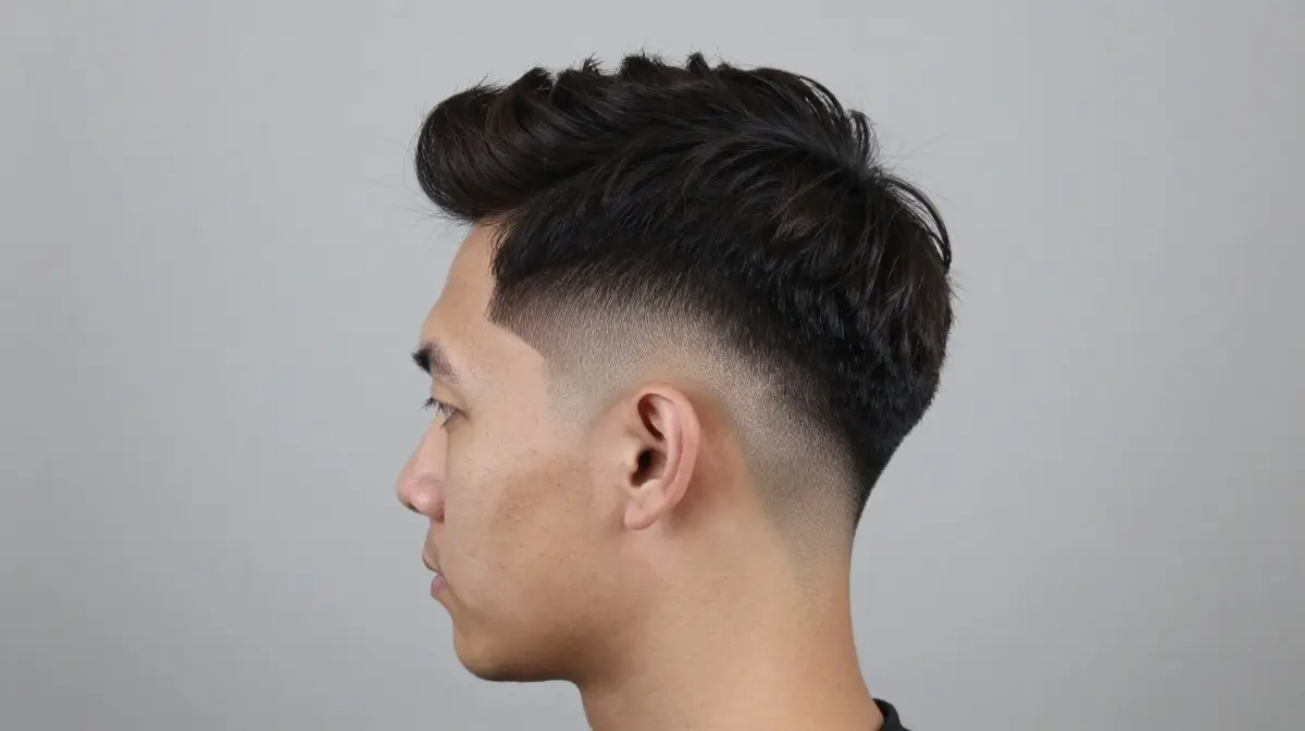 Taper Fade with Textured Blowout