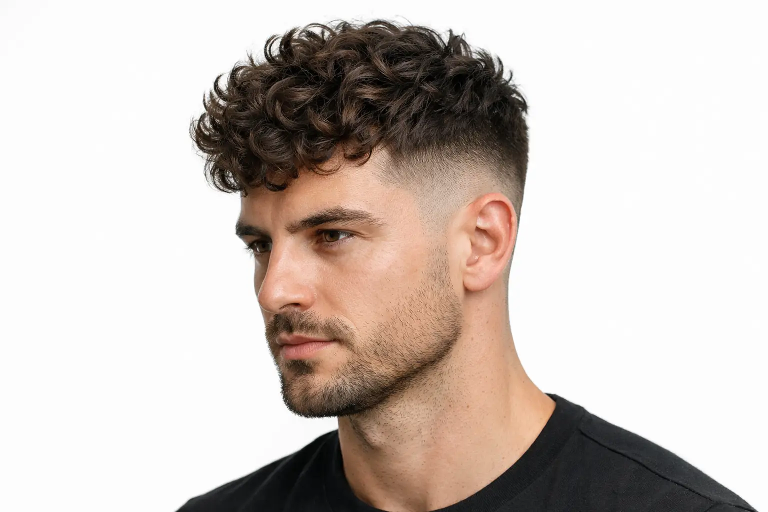 Textured Crop Curly Undercut