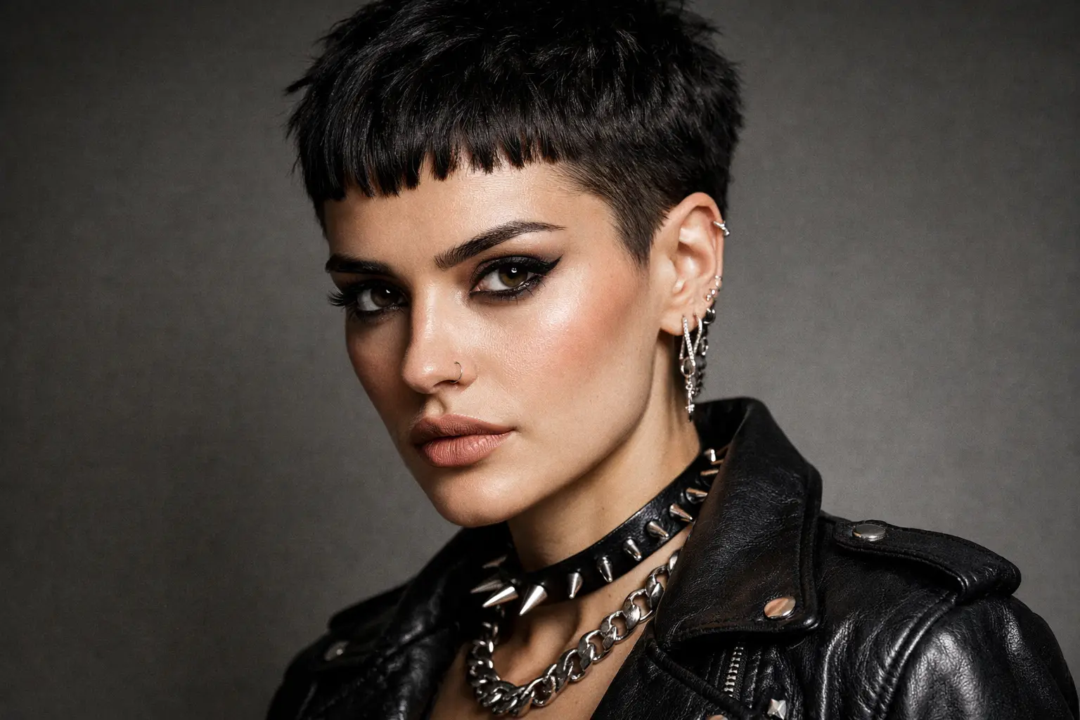 Textured Crop with Micro Bangs