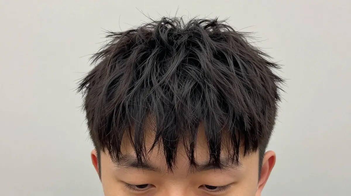 Textured Fringe Quiff
