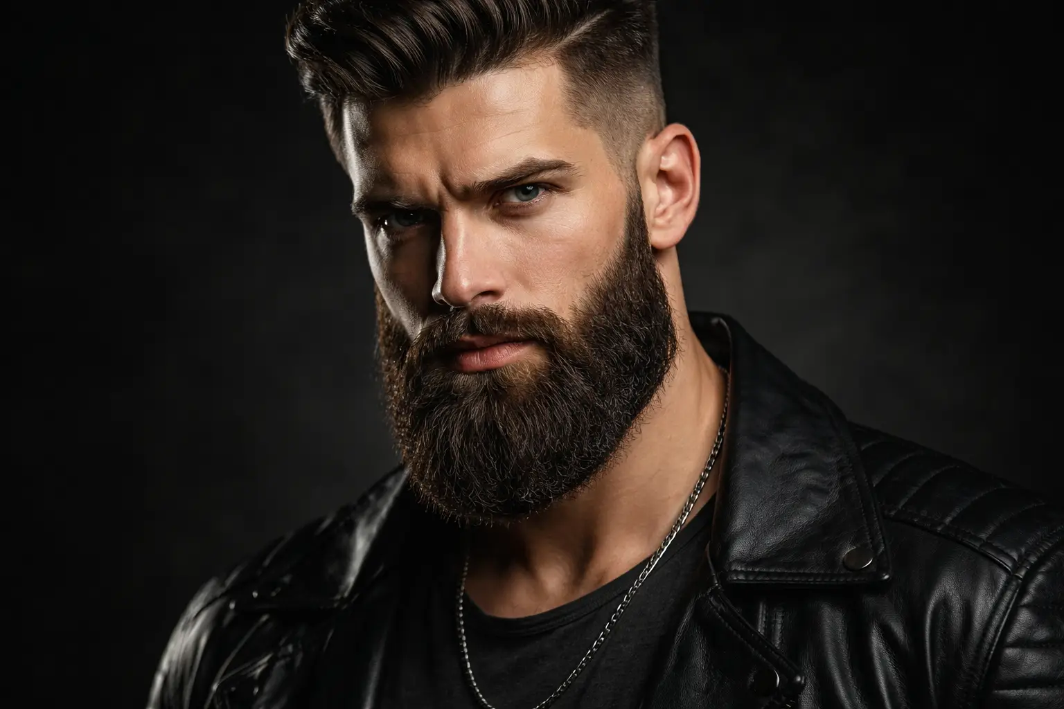 Thick Beard with Sharp Lines Style
