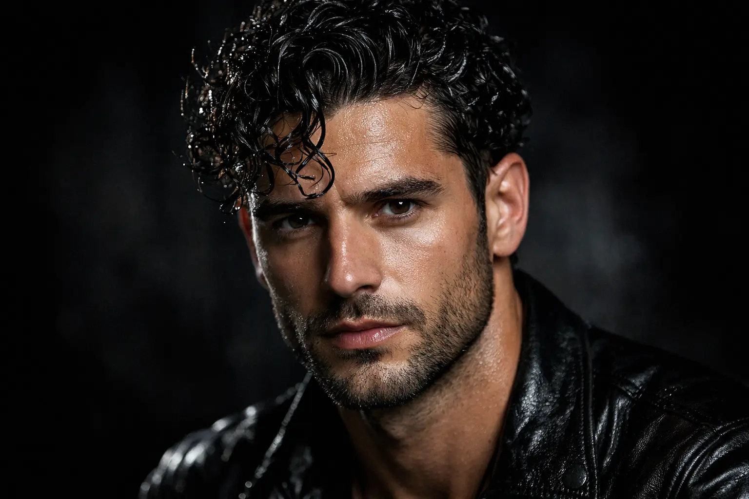 Wet Look Curly Style