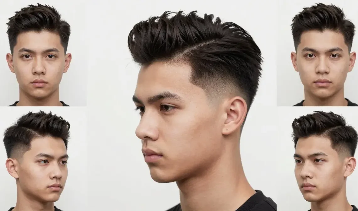 haircut for triangle shape face men