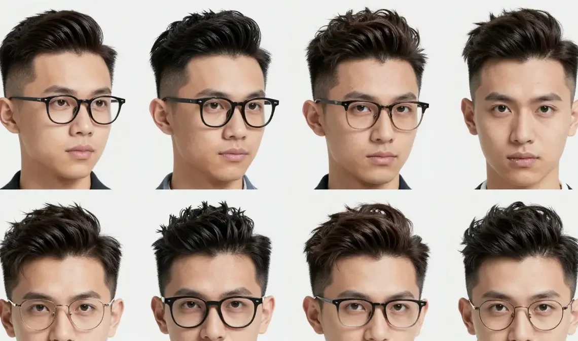 hairstyles for men with glasses