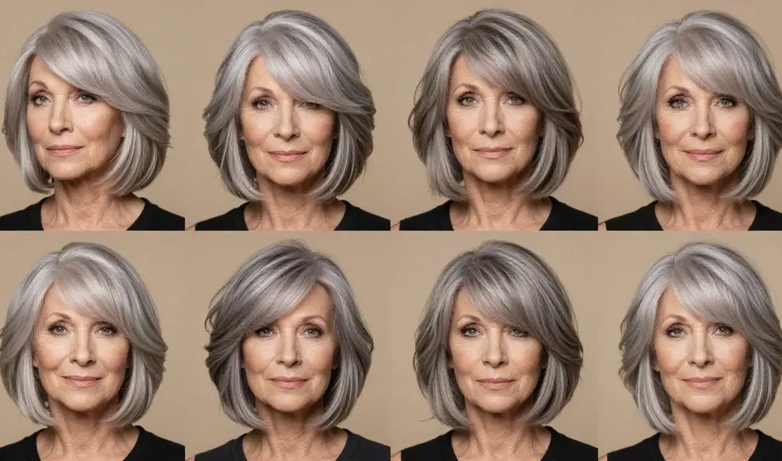 layered bob hairstyles for women over 60