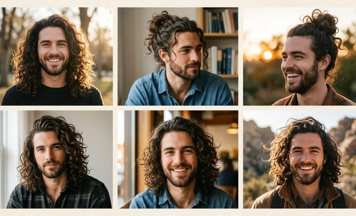long curly hairstyles for men